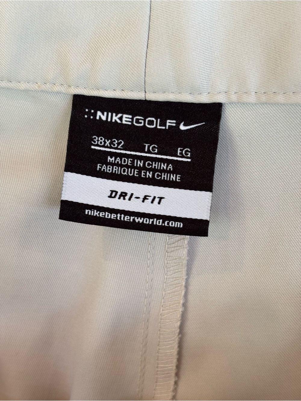 Mens Nike Golf Flat Front Performance Pants, 38x32, wrinkle free, lightweight - Picture 2 of 5